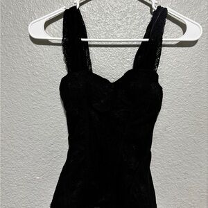 Elegant Black Lace Women's Corset Top